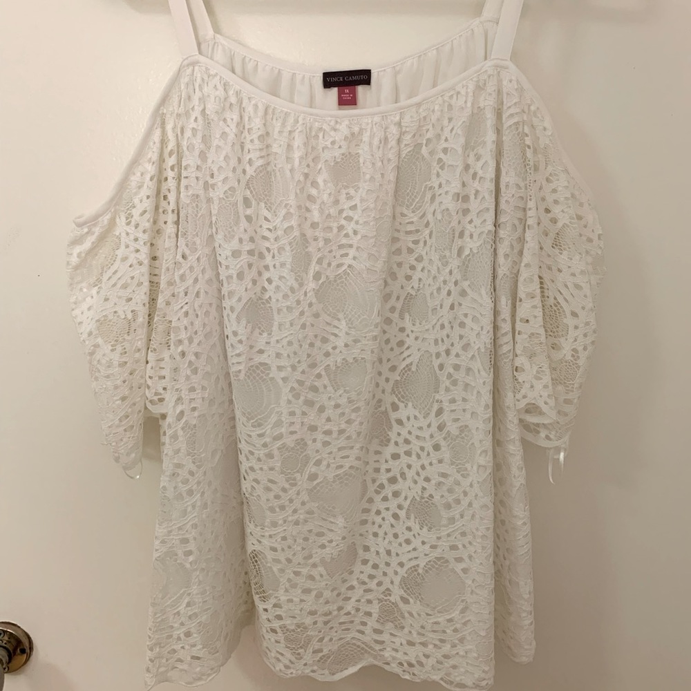 Vince Camuto lace off the shoulder top